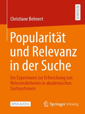 cover image of Popularität und Relevanz in der Suche